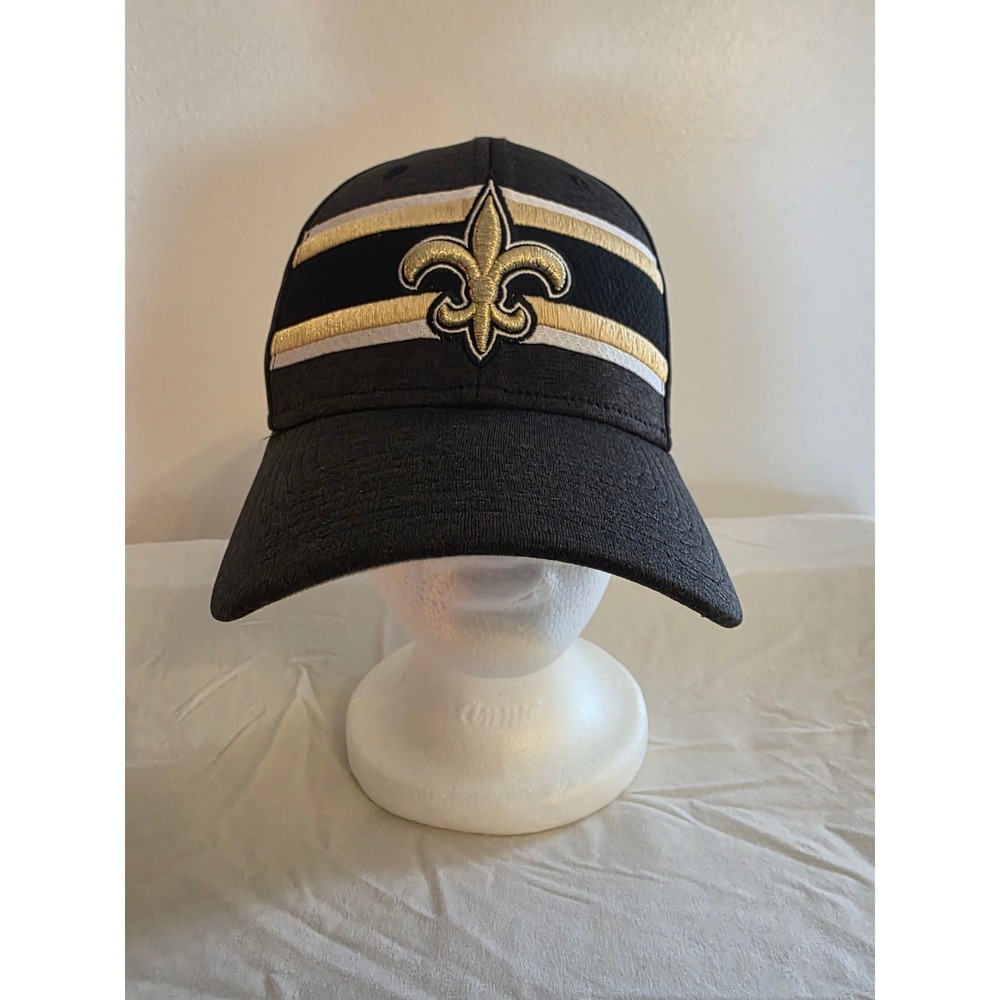 New Era New Orleans Saints Hat Men Medium/Large Black 39THIRTY NFL Flex Fit Cap